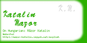 katalin mazor business card